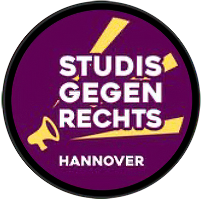Logo der Studis gegen Rechts Hannover und Link zur Infoseite